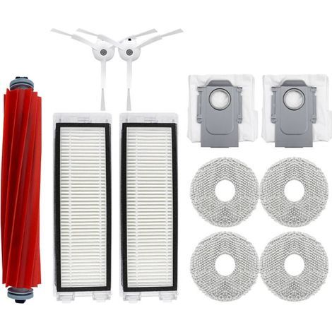 Compatibile con gli accessori dell'aspirapolvere robot Roborock P10/Qrevo: spazzola principale, filtro, spazzola laterale, sacchetto raccoglipolvere, panno per la pulizia, liquido detergente (set da 1 (1/4)