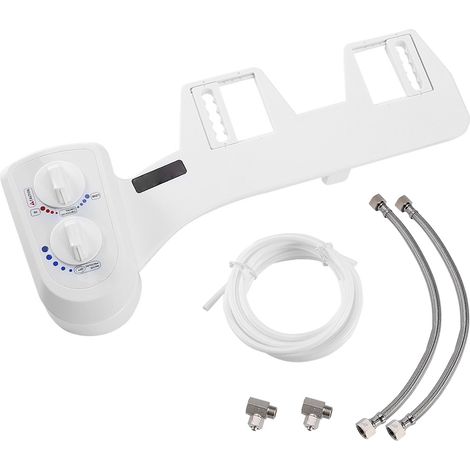 Bidet de Toilette Non Électrique avec Double Bouton Rotatif et Nettoyage Automatique, Bidet Attachement G1/2 (1/5)