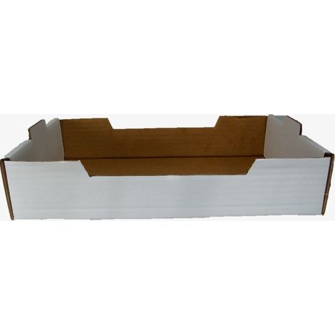 Direct Filet – Lot de 50 plateaux en carton 400x240x80mm – Contact alimentaire – Réutilisables et faciles à monter – Capacité 2,5kg