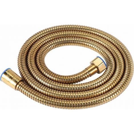 1,5 m langer, flexibler Duschschlauch aus Edelstahl, goldfarben (1/5)