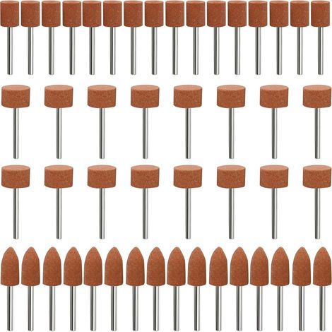 48-teiliges Korund-Schleifset für Dremel mit 1/8"-Schaft zum Schleifen, Polieren und Entgraten von Edelsteinen, Glas, Metall und Holz (1/5)