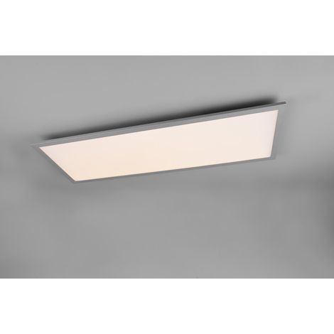 Plafonnier LED intégré ALPHA argent 80 cm 3000K 34W (1/3)