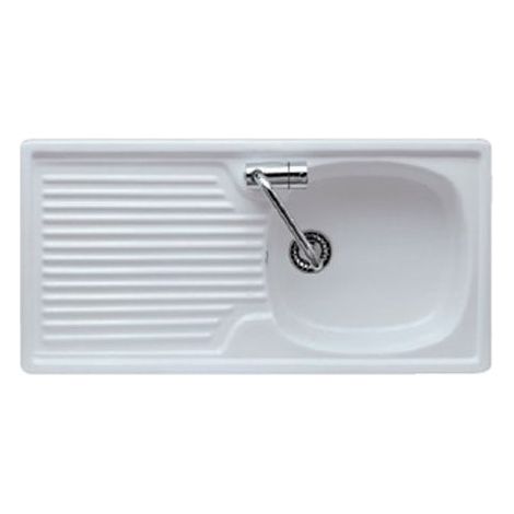 Lavello cucina 1 vasca per mobile 90x45 h5 in ceramica con (1/2)
