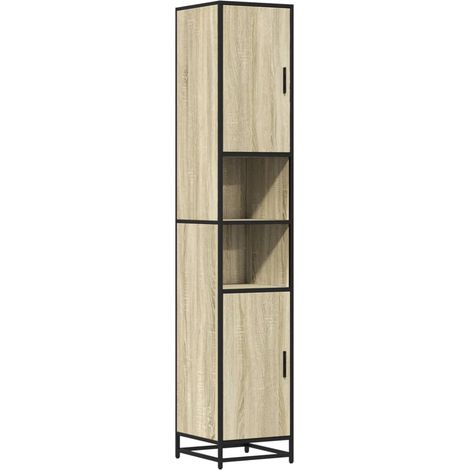 Maison Exclusive - Badschrank Eichen-Optik 35x37,5x188,5 cm Holzw