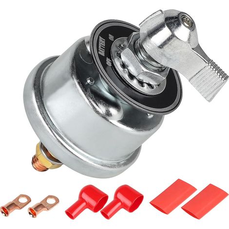 interruptor de batería de 12 V a 48 V, 200 A, con terminales de cobre, para coches, camiones, autocaravanas y barcos. (1/5)