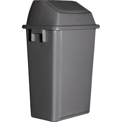 Probbax, Poubelle à couvercle basculant, capacité 80 l, gris (1/3)