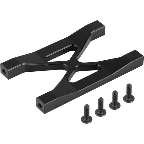 Pare-chocs avant en aluminium pour Axial SCX10, châssis renforcé, voiture télécommandée tout-terrain, pièce de rechange noire (1/5)