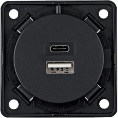 Berker Integro USB-Steckdose anthrazit ultra-kompakt