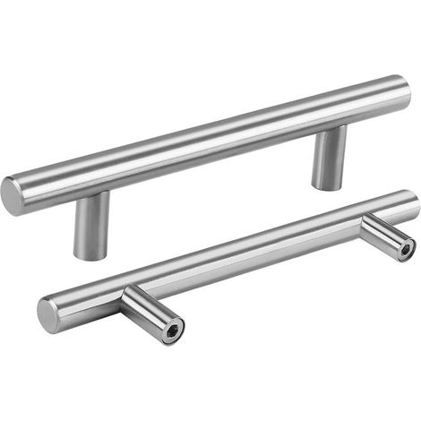 Lot de 10 Poignee de Meuble Laiton Laiton Brossé Blanc Poignée Dorée Poignée Placard Cuisine 128 mm (1/5)