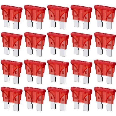 Fusibles Automobiles Standard 10A, Fusibles à Lame ATC ATO 10A pour Camping-Car, Camion, SUV, Camping-Car (Lot de 20 Pièces) (1/5)