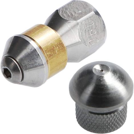 Stainless Steel and Brass Cleaning Nozzles with 1/8" Fitting for Drain Pipes (1/5)
