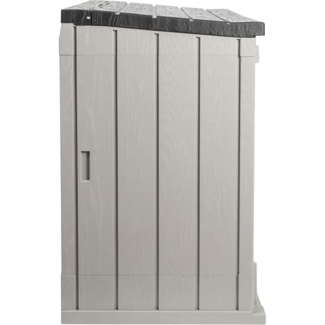 Coffre de jardin en polypropylène 145x85x124 cm – Résistant aux UV et à l'eau – Avec 2 portes rabattables et couvercle à ressorts – Toomax (1/8)