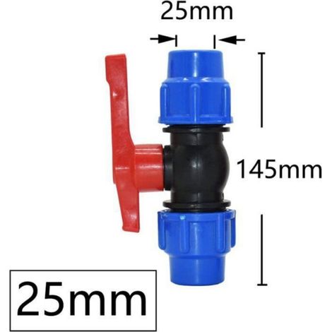 2 raccords de vannes pour tuyaux d'eau, raccords pour tuyaux d'irrigationvanne d'arrêt à bille adaptés aux raccords... (1/4)