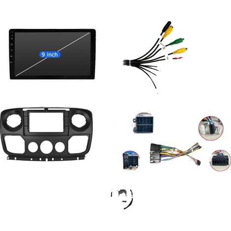 Auto-Audiosystem, Hochwertiges Display, Drahtlose Konnektivität, kompatibel mit Renault Master III, Nissan NV400, Opel, 2-32G AHD KAMERA, Quad-Core-b (1/2)