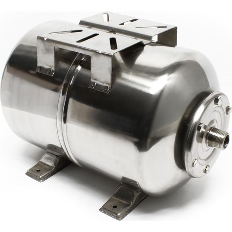 24L Stainless Steel Expansion Tank, Membrane Boiler for Domestic Water Systems and Pressure Booster Systems with EPDM Membrane (1/5)