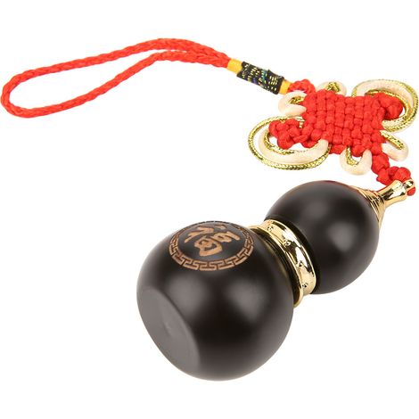 briquet à butane/kérosène en résine, orné d'une cordelette et d'une flamme nouée, en forme de calebasse chinoise (cadeau). (1/5)
