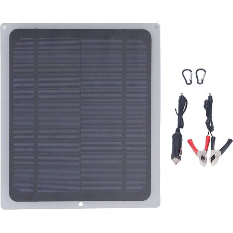 Wasserdichtes 12V 10W monokristallines Solarpanel mit USB-Anschluss und Umkehrosmoseschutz für Handy, Ventilator und Außeneinsatz (1/5)