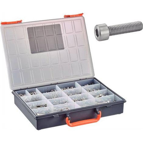 Coffret 620 Pcs Vis Métaux Tête Cylindrique Six Pans Creux - DIN 912 - Inox A2 - D-Work (1/4)
