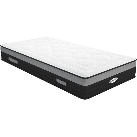 Materasso singolo a molle insacchettate e memory foam 90 x 200 cm ibrido - AMARANTE di NATUREA