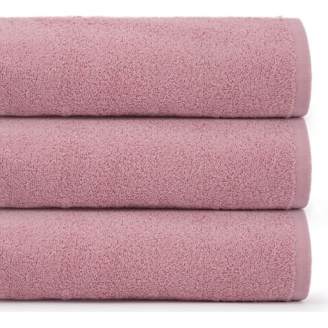 Asciugamano rosa cipria 30x50 450 g (1/2)