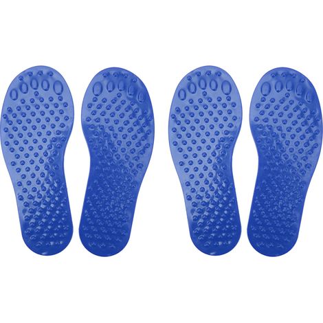 Marqueurs de Sol en Forme de Pieds Antidérapants PVC pour École Maternelle, 4 Pièces Bleues (1/5)