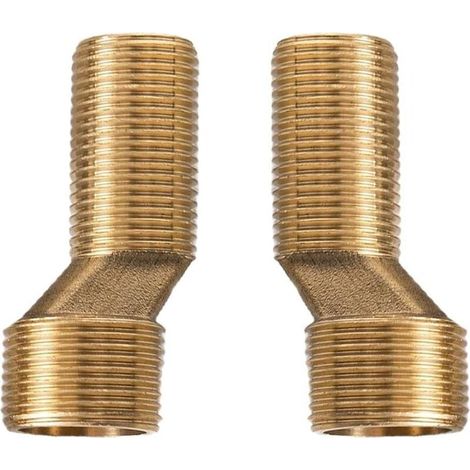 2-teiliger Duscharmaturenadapter mit Schwenkarm, 3/4"- auf 1/2"-Messinganschluss für Badezimmerarmaturen (1/4)
