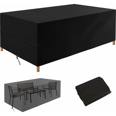 Garden Furniture Covers, Outdoor Rattan Corner Dining Patio Furniture Cover Waterproof Windproof Anti-UV with Heavy Duty 600D Oxford Fabric for Garden Table, Sofa Sets, Bistro Set (27018089cm) (1/4)
