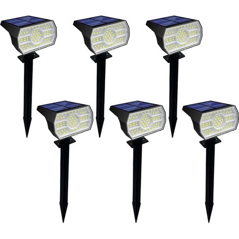 2 focos solares, 56 LED, luz blanca fría, IP65, jardín (1/5)