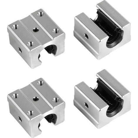 4 Pieces SBR12UU Linear Bearing Slide Block Aluminum Alloy Material for CNC Electronic Devices Machines (1/5)