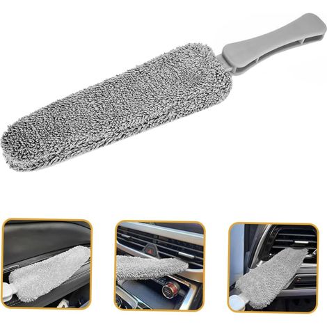 Lot de 2 nettoyants doux pour ventilation et crevasses – Brosses flexibles en microfibre pour voiture, climatisation et maison (1/5)