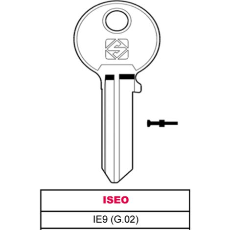 Silca chiave ottone ie9 (g.vac 0) iseo (20 pezzi) - Silca