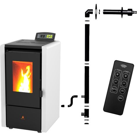 Poêle à granulés Étanche EMMA 6 kW + kit conduit ventouse - (1/5)