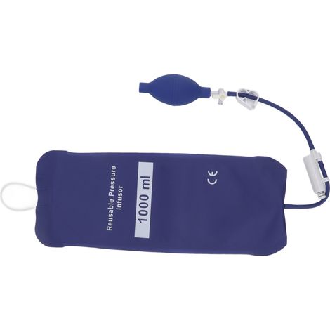 Poche de perfusion sous pression 1000 ml en tissu TPU, étanche à l'air, réutilisable, avec colonne d'affichage
