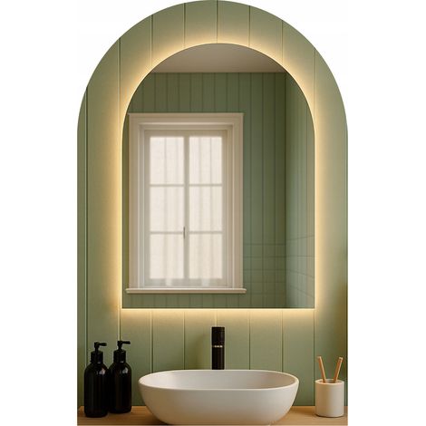 LED-Spiegel 80x100 mm, wasserdicht (IP65), aufhängbar, NOA, unregelmäßige Form
