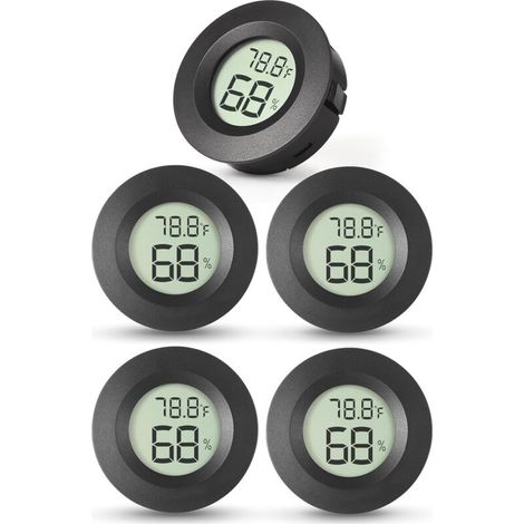 5x thermomètre, hygromètre intérieur, numérique, ℃/℉, micro hygromètre intérieur, pour réfrigérateur intérieur, salon, cave à vin, serre.