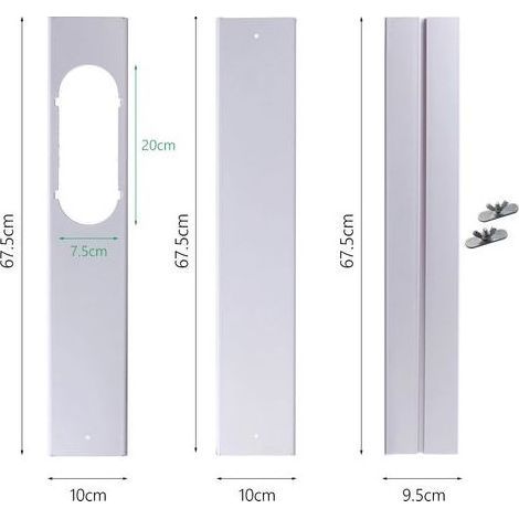 3PCs kit Glissière de Fenetre 190cm Pr Mobile Climatiseur Climatisation Portable Portatif (1/5)