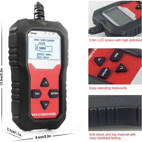 Jeffergarden Outil de diagnostic automobile complet, scanner du système de freinage ABS pour Mercedes-Benz (version anglaise) (1/5)