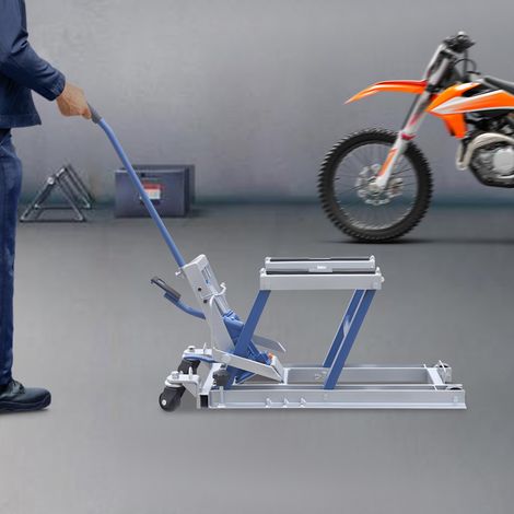 Elevador hidráulico para moto, plataforma elevadora para moto y ATV, soporte de montaje hasta 680kg (1/5)