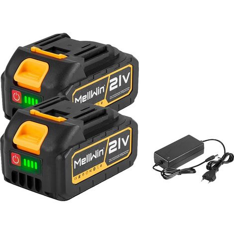 Pacco batterie al litio, capacità 15000 mAh, compatibile con utensili elettrici, 2 batterie, 1 spina europea (1/2)