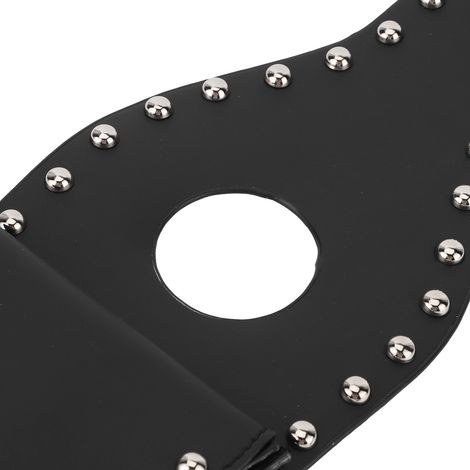 Sacoche de panneau de bouchon de réservoir de carburant en cuir PU, noir, pour Harley Sportster XL 883 1200 48 avec rivets argentés. (1/5)