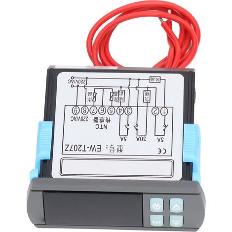 Contrôleur de température numérique étanche avec thermostat de dégivrage et de refroidissement pour congélateur et chambre froide AC220V (1/5)