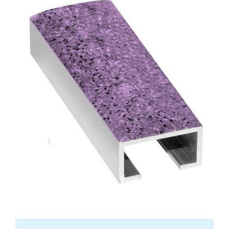 Listello testa piatta in alluminio glitterato colorato 2 metri : Colore - Viola, Modello - 15X8MM (1/3)