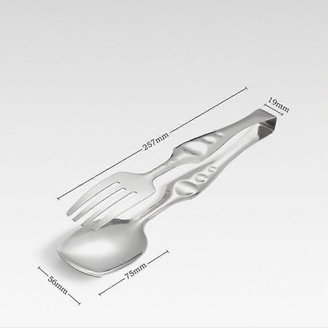 Vaisselle de camping en plein air, pince à repas pour pique-nique et barbecue, fourchette, cuillère, baguettes, pince à aliments, pince à aliments