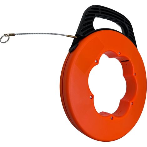 Aiguille Tire Fil 30m Flexible Spiralé Aiguille Tire Fil Avec Coque en Plastic électrique de Outil d'extraction de Câble Amélioré Coque Orange 30M Fil de Fibre de Verre Noir (1/5)