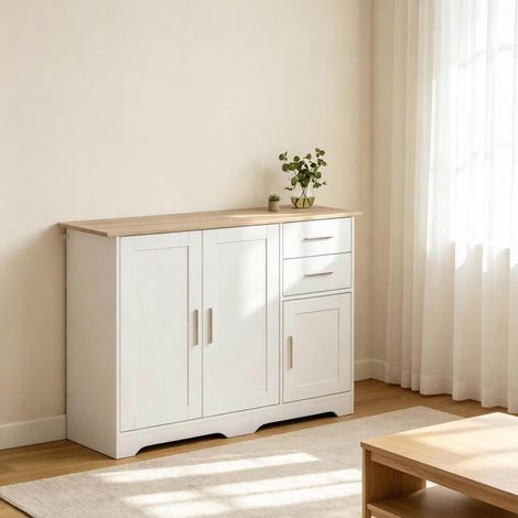 Stilvoller Konsolentisch,Vielseitiger Sideboard-Schrank mit Türen,Moderner Aufbewahrungsschrank,Praktischer Wohnzimmerschrank mit viel Stauraum(nur mit Wohnzimmerschrank) (1/5)
