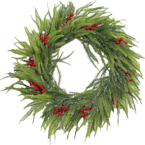 Guirlande Artificielle - Couronne De Sapin Faux - Décoration De Noël Pour Mur Porte Table Intérieur - 1 Pièce (1/4)