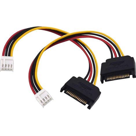 Câble adaptateur convertisseur d'alimentation SATA 15 broches, rallonge IDE 4 broches vers SATA 15 broches (1/4)