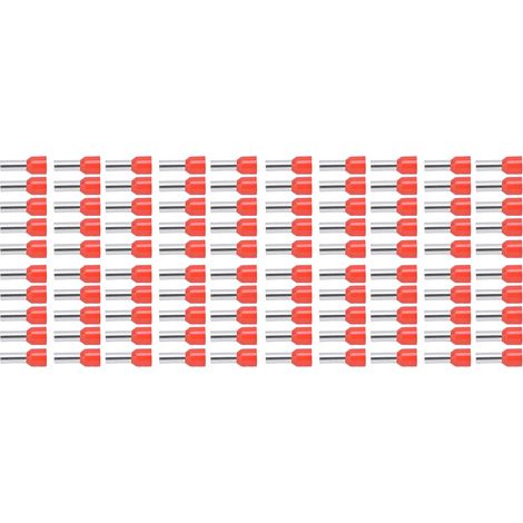 100 cosses rondes isolées en cuivre à sertir pour fil électrique 8AWG E10-12 (1/5)