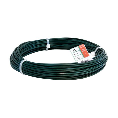 Rouleau de 25 m de fil de fer enduit vert (1/2)