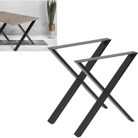 2x schwarze Loft-Möbelbeine, Tischbeine, Schreibtischbeine, H70CM AKS (1/5)